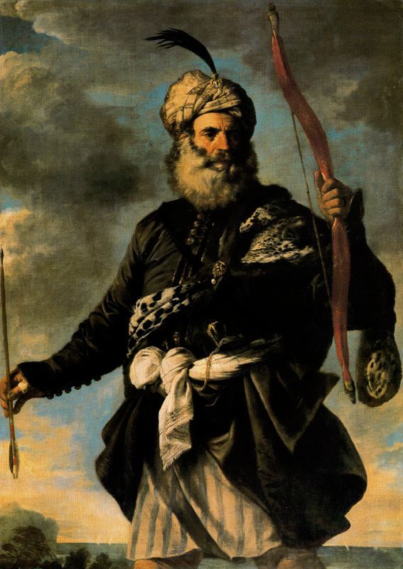 Picture Of Saracen Pirate Holding A Bow Of The Short Kipchak Design