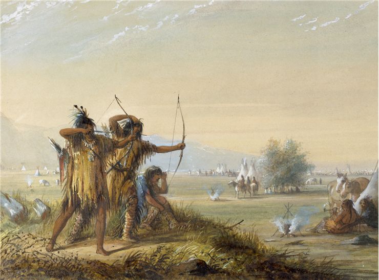 Picture Of Snake Indians With Bows And Arrows